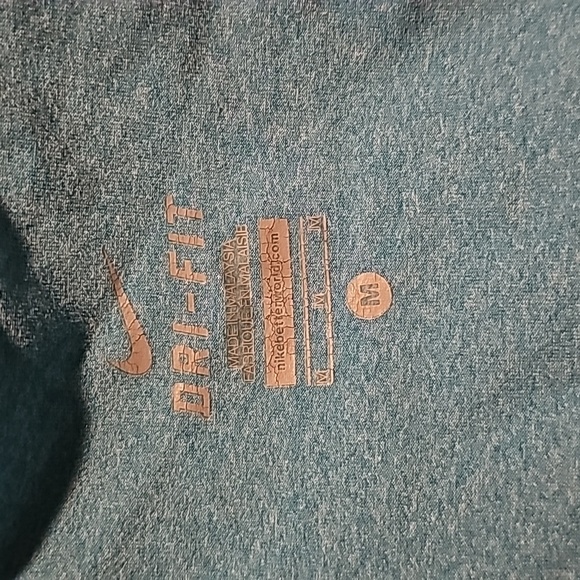 Nike Dri-fit Long Sleeve Zip Henley Blue Size Medium - Picture 3 of 4